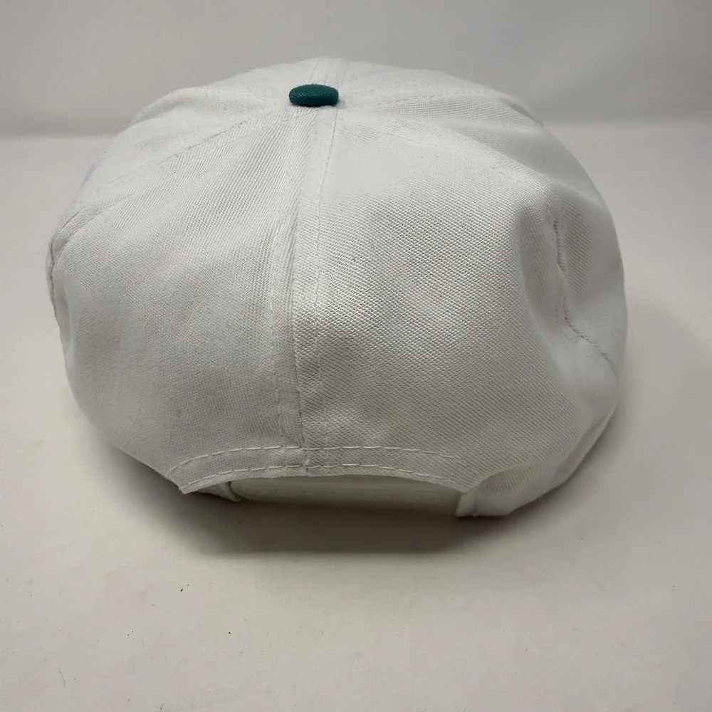 Vintage Sacramento Surge Hat Cap Snap Back One Size White Teal WLAF Football 90s